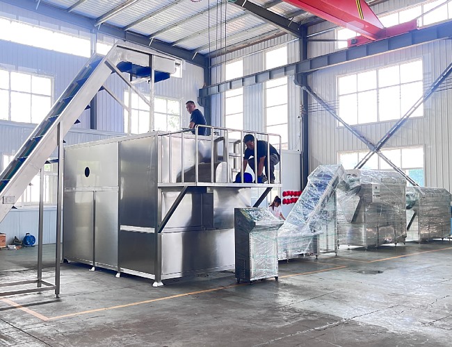 番茄蒸汽去皮設(shè)備發(fā)貨現(xiàn)場