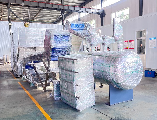 甜柿蒸汽去皮發(fā)貨現(xiàn)場